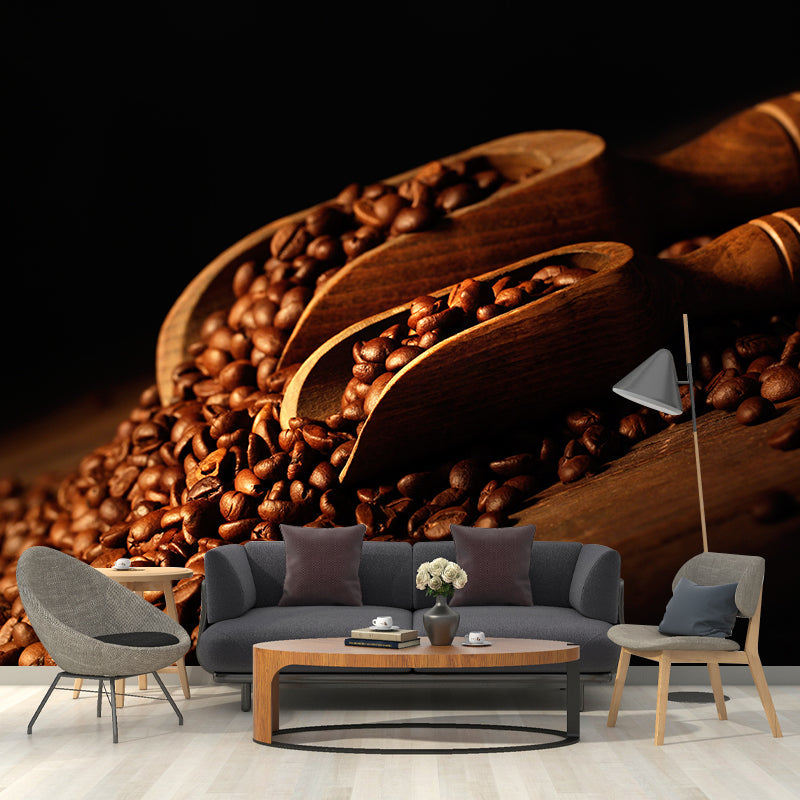 Brehn | Nicht gewebtes dekoratives Wandmural modernes Kaffeebohnentapete, benutzerdefiniert gedruckt