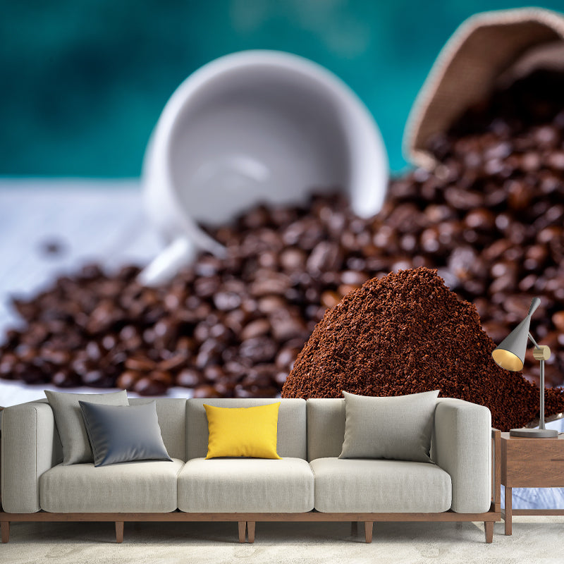 Brehn | Nicht gewebtes dekoratives Wandmural modernes Kaffeebohnentapete, benutzerdefiniert gedruckt