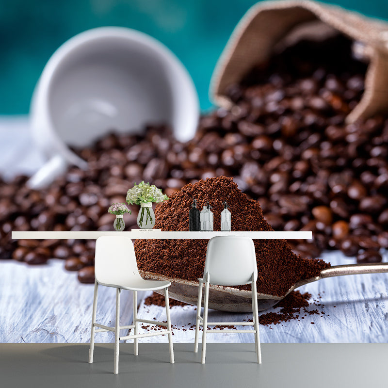 Brehn | Nicht gewebtes dekoratives Wandmural modernes Kaffeebohnentapete, benutzerdefiniert gedruckt