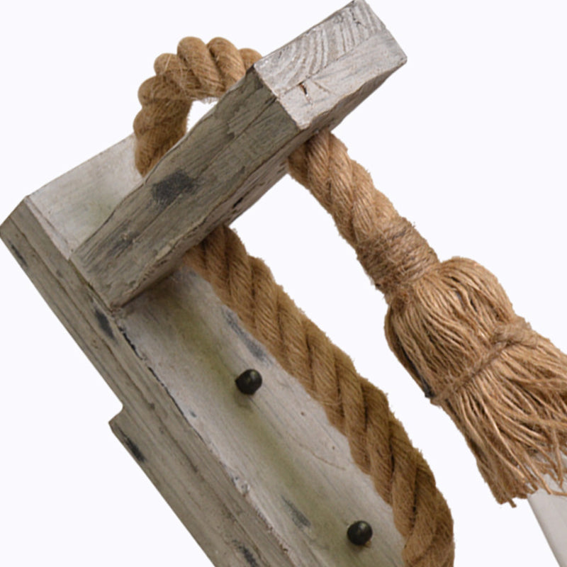 L-Arm Holz Wandlampe Industrie 1 Kopf Flur Wandbeleuchtung Ideen mit Seildeck in Grau | Brehn