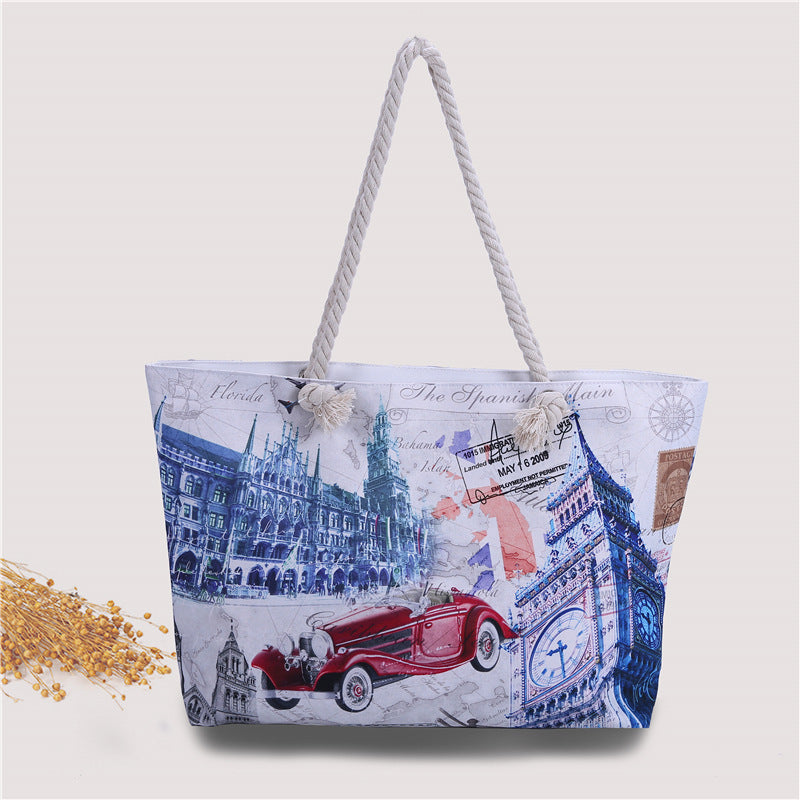 Strandtasche Im Urbanen Postkarten-Design Brehn
