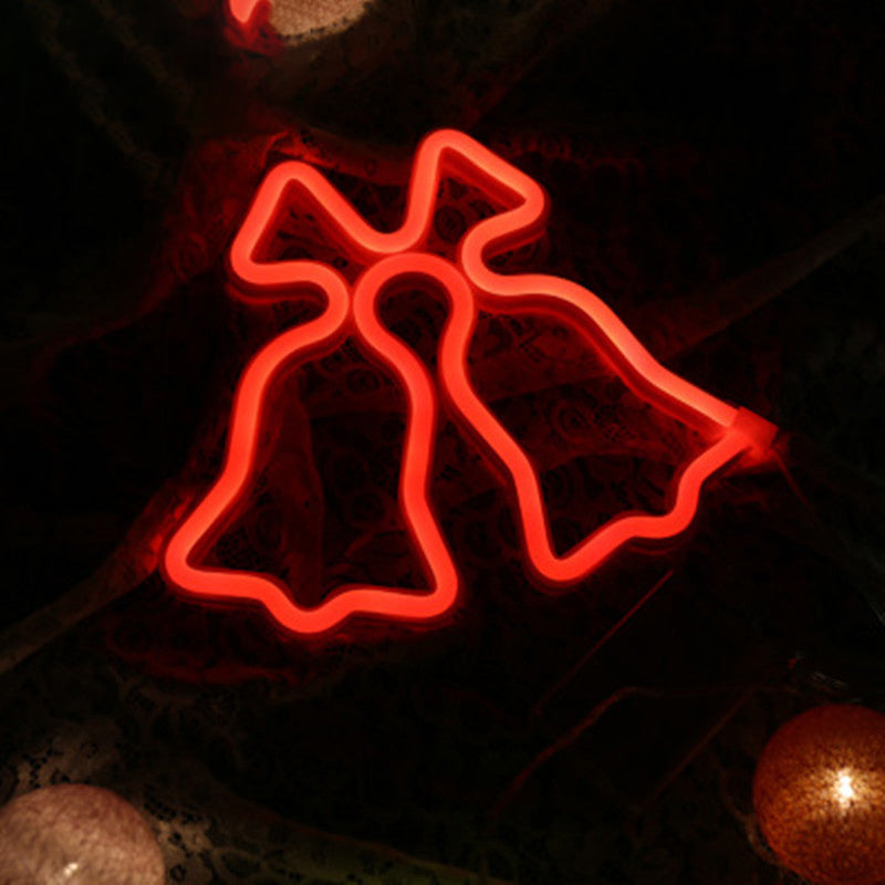 Brehn | Witte Jingle Bell Mini Nachtkastlamp Cartoon Style LED Plastic Wandverlichting