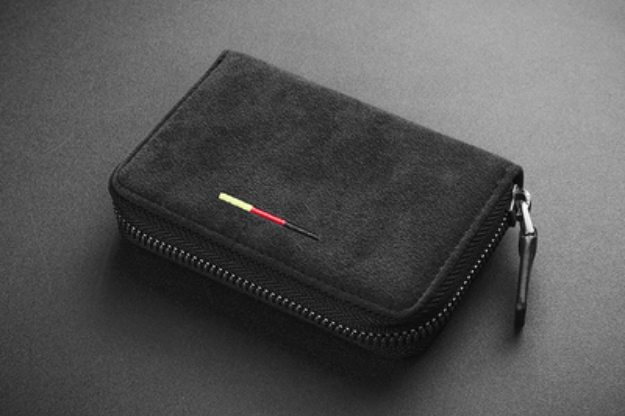 Brehn | Großer Kapazität Slim Geflochtene Wildleder Kartenhalter, für Einkaufen, Reisen, Joggen oder Arbeiten