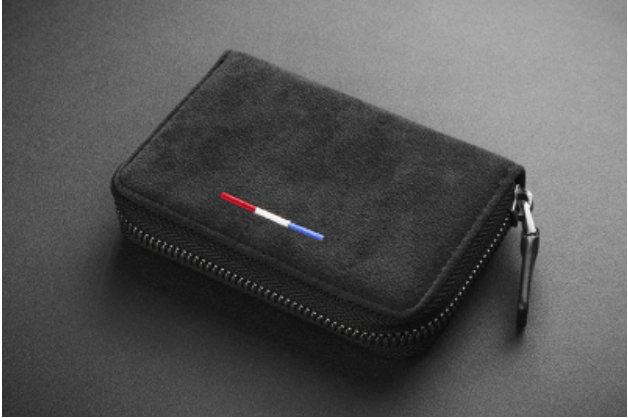 Brehn | Großer Kapazität Slim Geflochtene Wildleder Kartenhalter, für Einkaufen, Reisen, Joggen oder Arbeiten