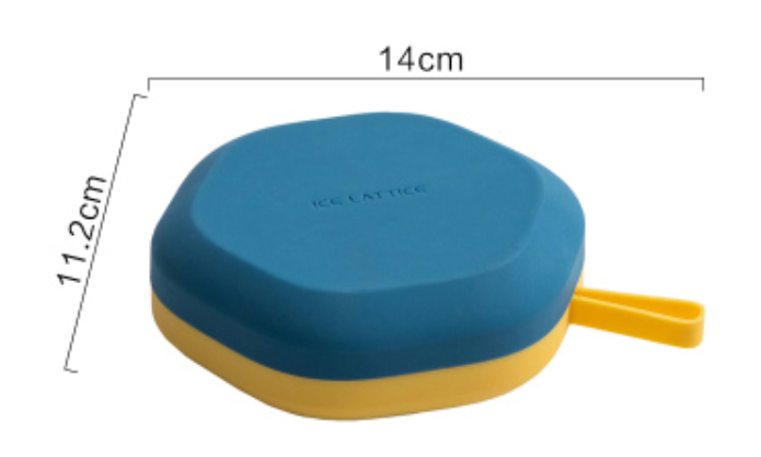 Brehn | Silikon-Eisform mit 12 Sechseck- oder 24 quadratischen Fächern, aus lebensmittelechtem Silikon, staubdichtem Deckel, spülmaschinenfest und leicht zu entformen