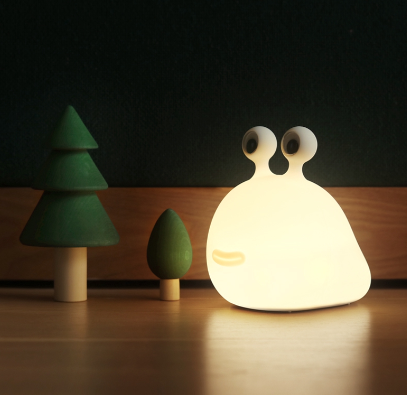 Brehn | Wiederaufladbare Schnecken-Schlafzimmer-Nachtlampe mit Touch-Steuerung, automatischer Abschaltung, geringem Energieverbrauch und verstellbarer Helligkeit, für Büro, Schlafzimmer, Badezimmer und mehr