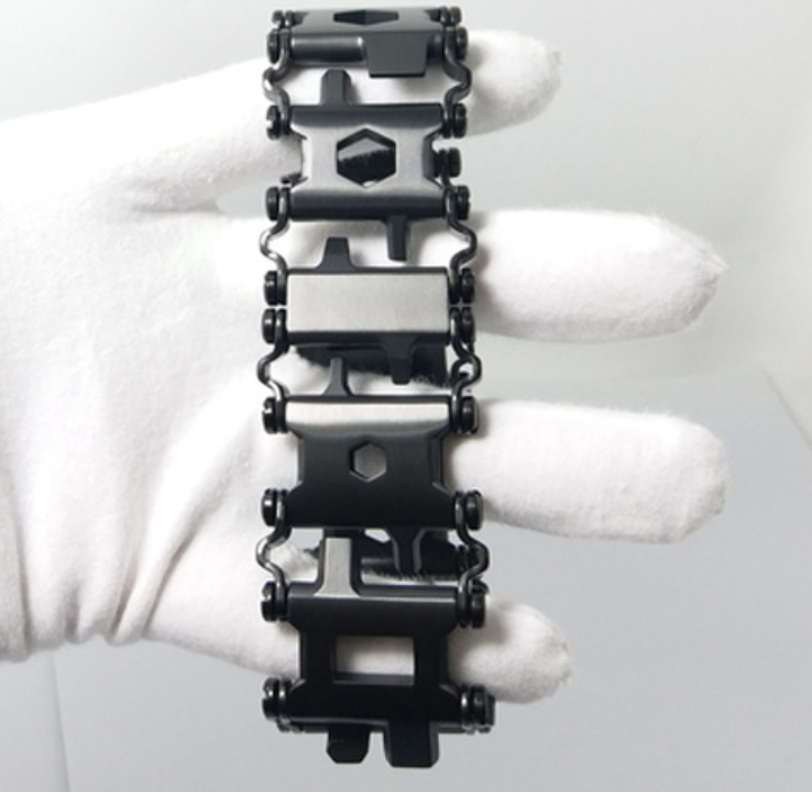 Brehn | 29-in-1 Multifunktionales Edelstahl-Uhrenarmband, mit 29 versteckten praktischen Werkzeugen, für Segeln, Reisen, Camping & Wandern