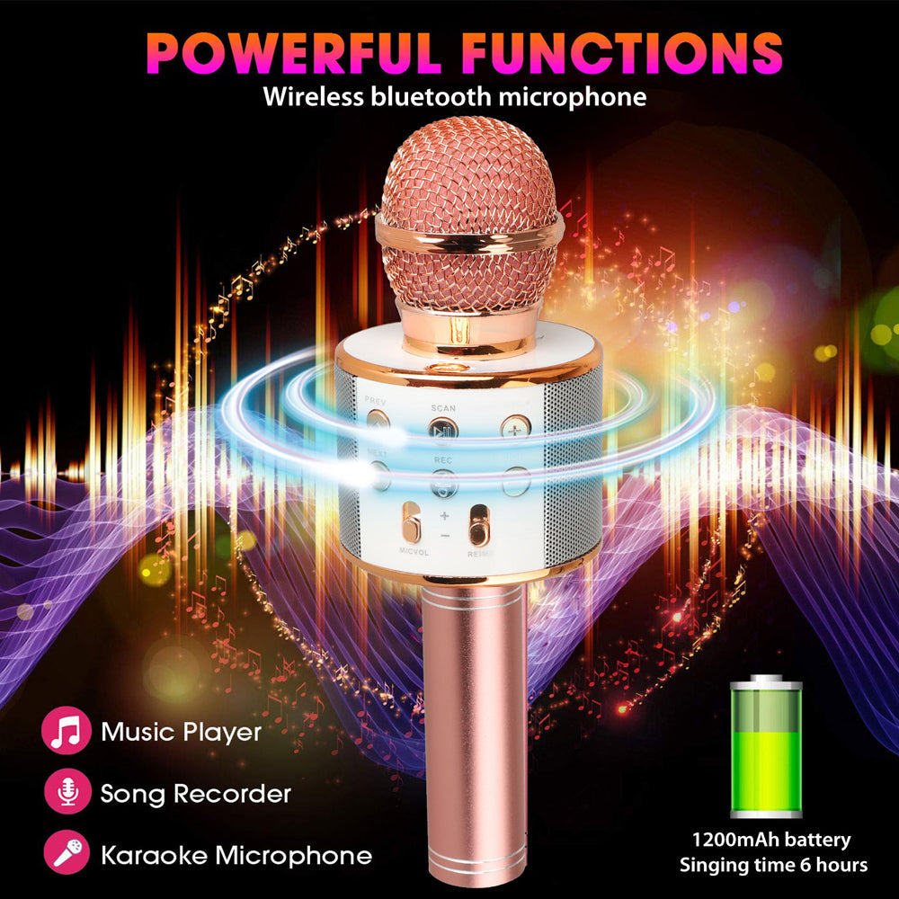 Brehn | Wiederaufladbares kabelloses Bluetooth Karaoke-Mikrofon