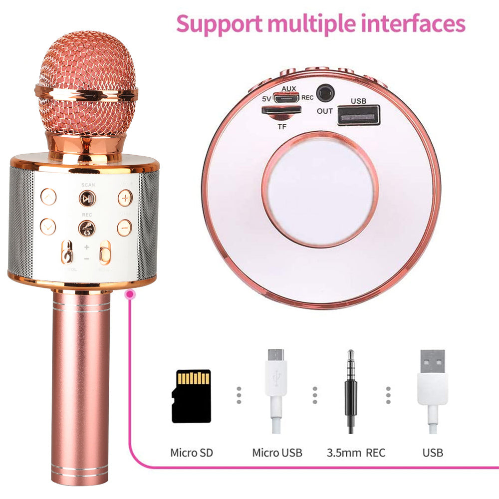 Brehn | Wiederaufladbares kabelloses Bluetooth Karaoke-Mikrofon