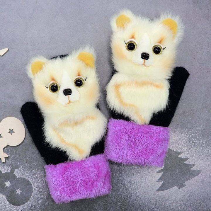 2022 neue Cartoon Plüsch gestrickte Handschuhe🌈 | Brehn