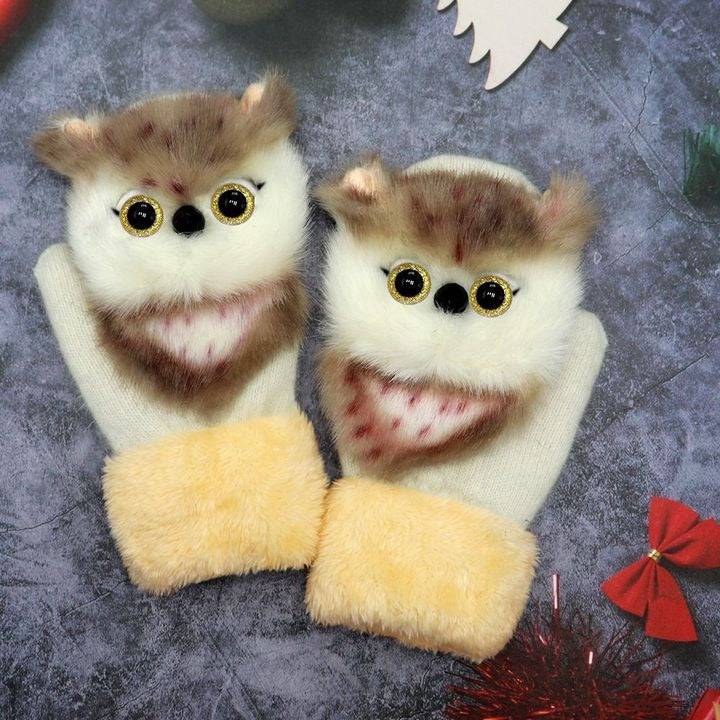 2022 neue Cartoon Plüsch gestrickte Handschuhe🌈 | Brehn