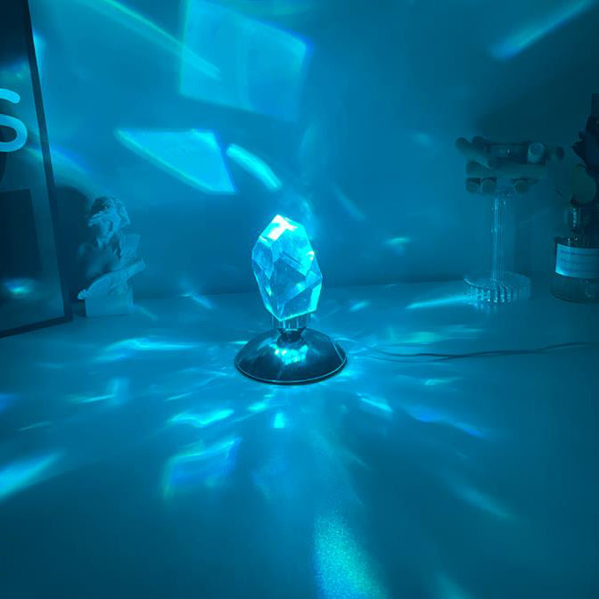 Brehn | LuxorLite Diamant Crystal LED Tischlampe | Luxuriöses Stimmungslicht | 3- oder 16-Farbenwechsel | Kabelloses Nachtlicht