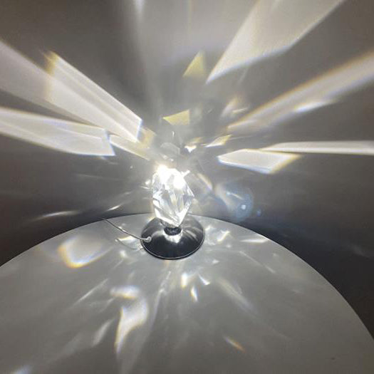 Brehn | LuxorLite Diamant Crystal LED Tischlampe | Luxuriöses Stimmungslicht | 3- oder 16-Farbenwechsel | Kabelloses Nachtlicht