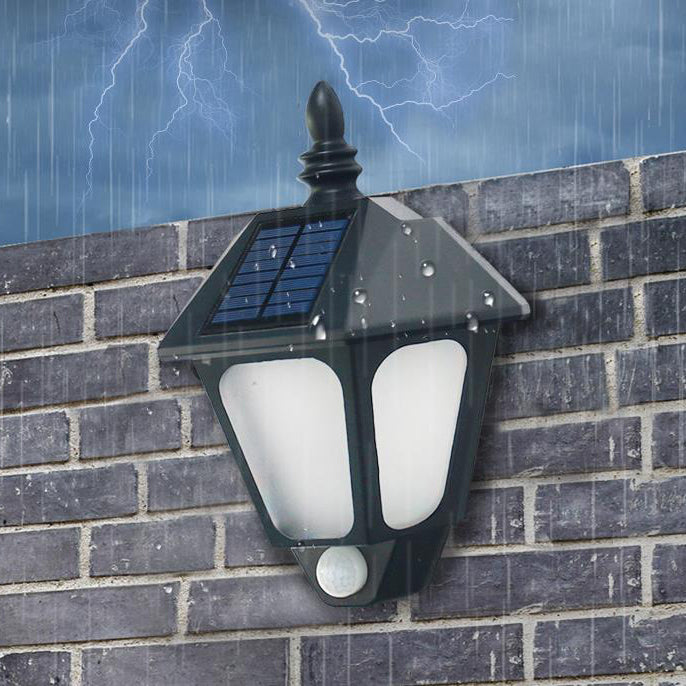 Moderner Minimalistischer Solar-Außenwasserfester Induktions-Zweifarbige Beleuchtung LED Außen-Garten-Wand-Sconce Lampe | Brehn