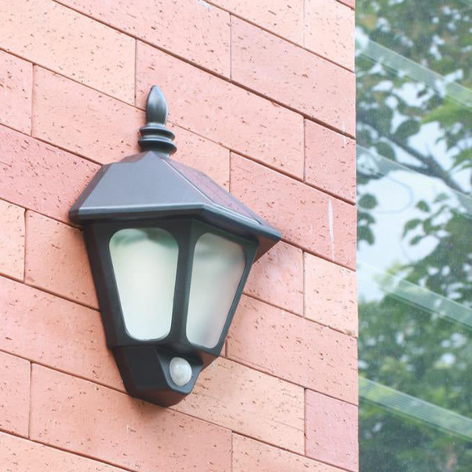 Moderner Minimalistischer Solar-Außenwasserfester Induktions-Zweifarbige Beleuchtung LED Außen-Garten-Wand-Sconce Lampe | Brehn