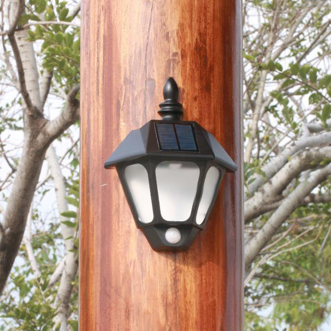 Moderner Minimalistischer Solar-Außenwasserfester Induktions-Zweifarbige Beleuchtung LED Außen-Garten-Wand-Sconce Lampe | Brehn