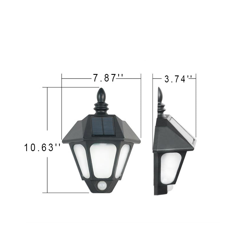 Moderner Minimalistischer Solar-Außenwasserfester Induktions-Zweifarbige Beleuchtung LED Außen-Garten-Wand-Sconce Lampe | Brehn