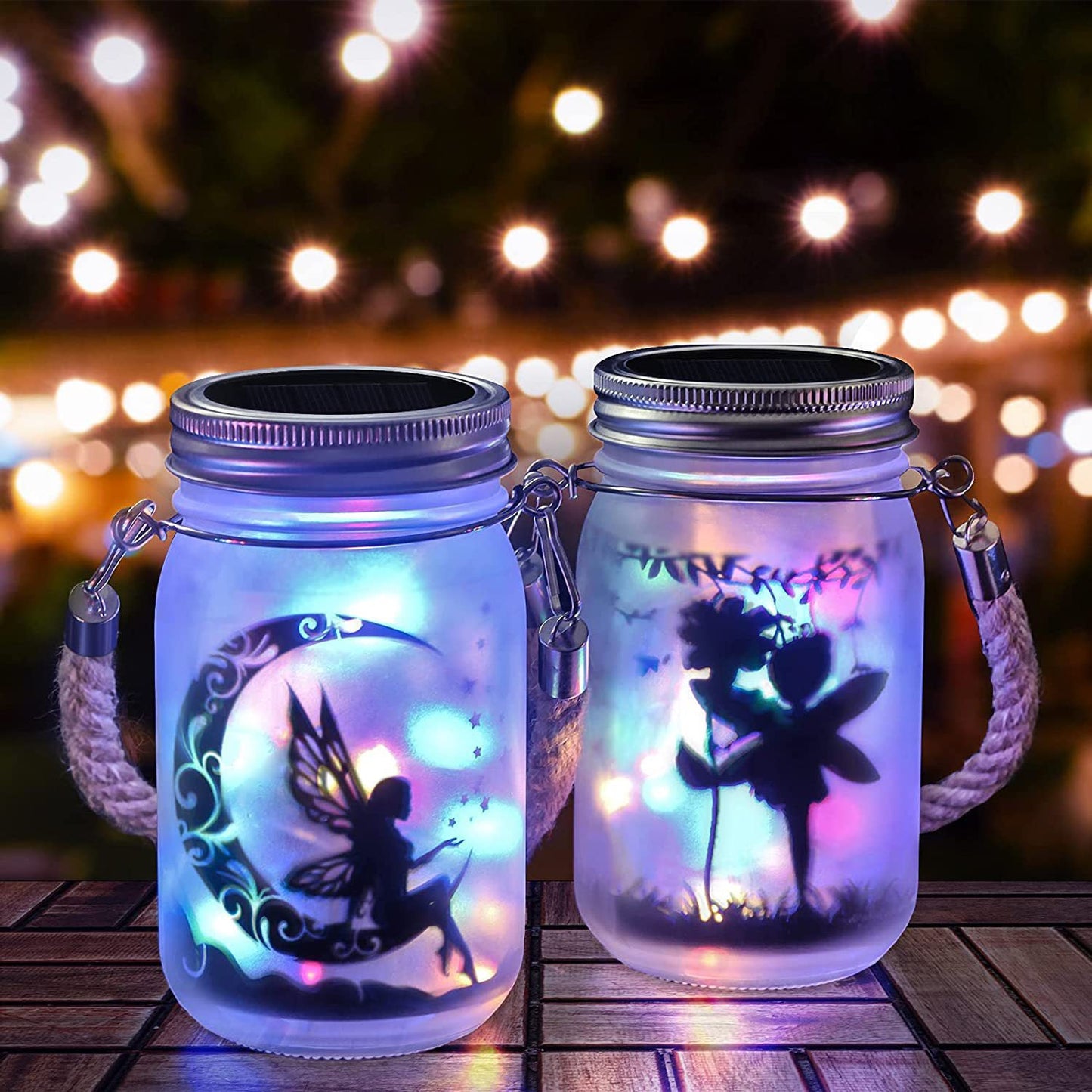 Solar Creative Fairy Frosted Glass Jar LED Außenlicht | Brehn