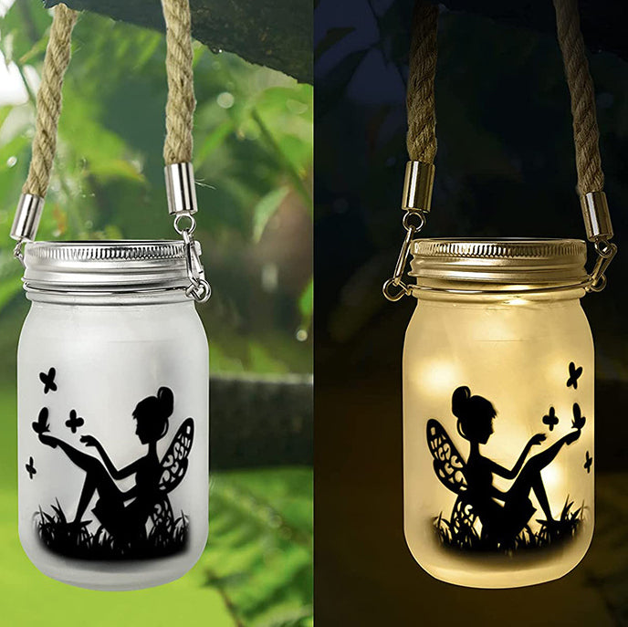 Solar Creative Fairy Frosted Glass Jar LED Außenlicht | Brehn