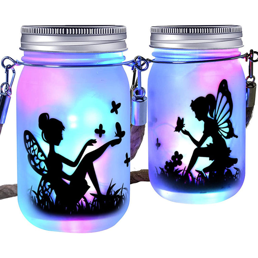Solar Creative Fairy Frosted Glass Jar LED Außenlicht | Brehn