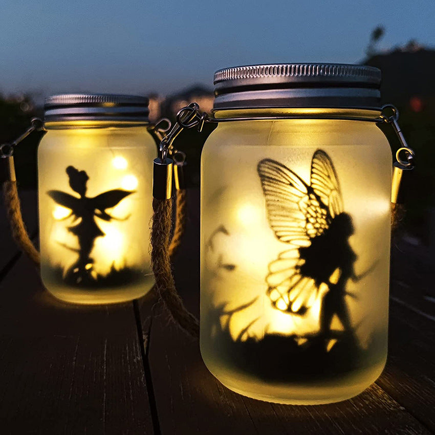Solar Creative Fairy Frosted Glass Jar LED Außenlicht | Brehn