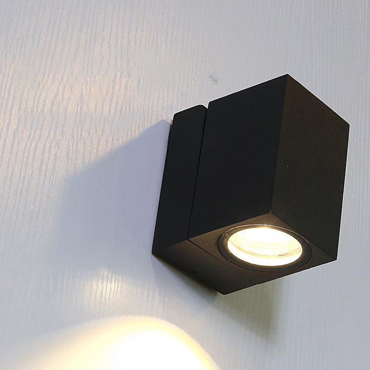Modernes Outdoor-Wasserdichtes Quadrat-Spotlight Einstellbarer Winkel LED Garten Wand Sconce Lampe | Brehn
