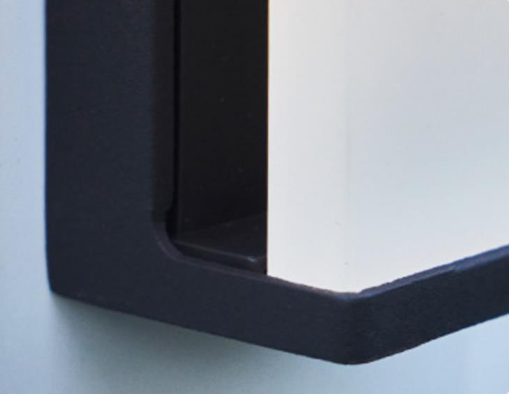 Solar Square Frosted Glass Wasserdichte Außen-LED-Wandleuchte | Brehn