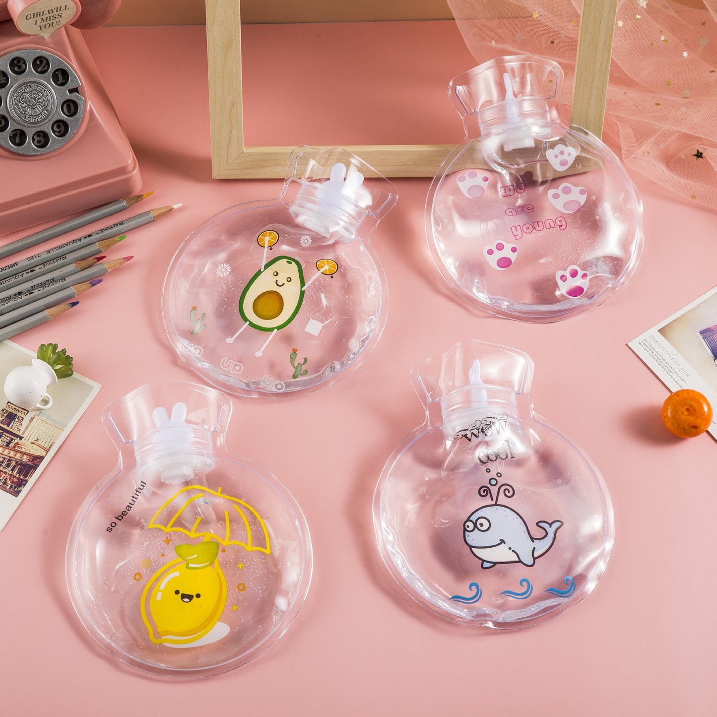 Damen Transparentes Trinkflasche Set Brehn