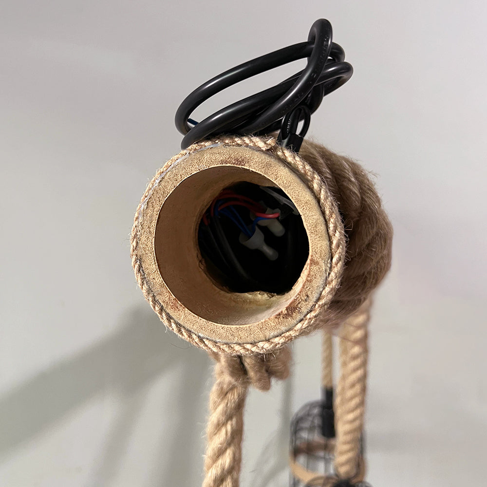 Brehn | AlessioGlow - Luxus Retro Holz- und Metallpendelleuchte
