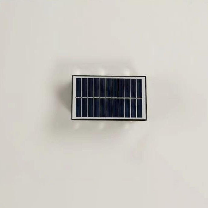Zeitgenössische industrielle Solar wasserdichte ABS Säulen LED Wandlampe für den Außenbereich | Brehn