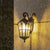 Traditionelle europäische quadratische Fensterform Aluminium Glas 1-Licht Wand sconce Lampe für Außenpatio | Brehn