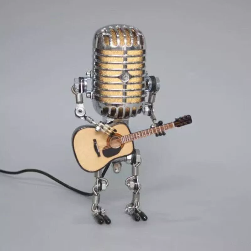 Retro-Mikrofon-Roboter-Metall-Schreibtischlampe | Brehn