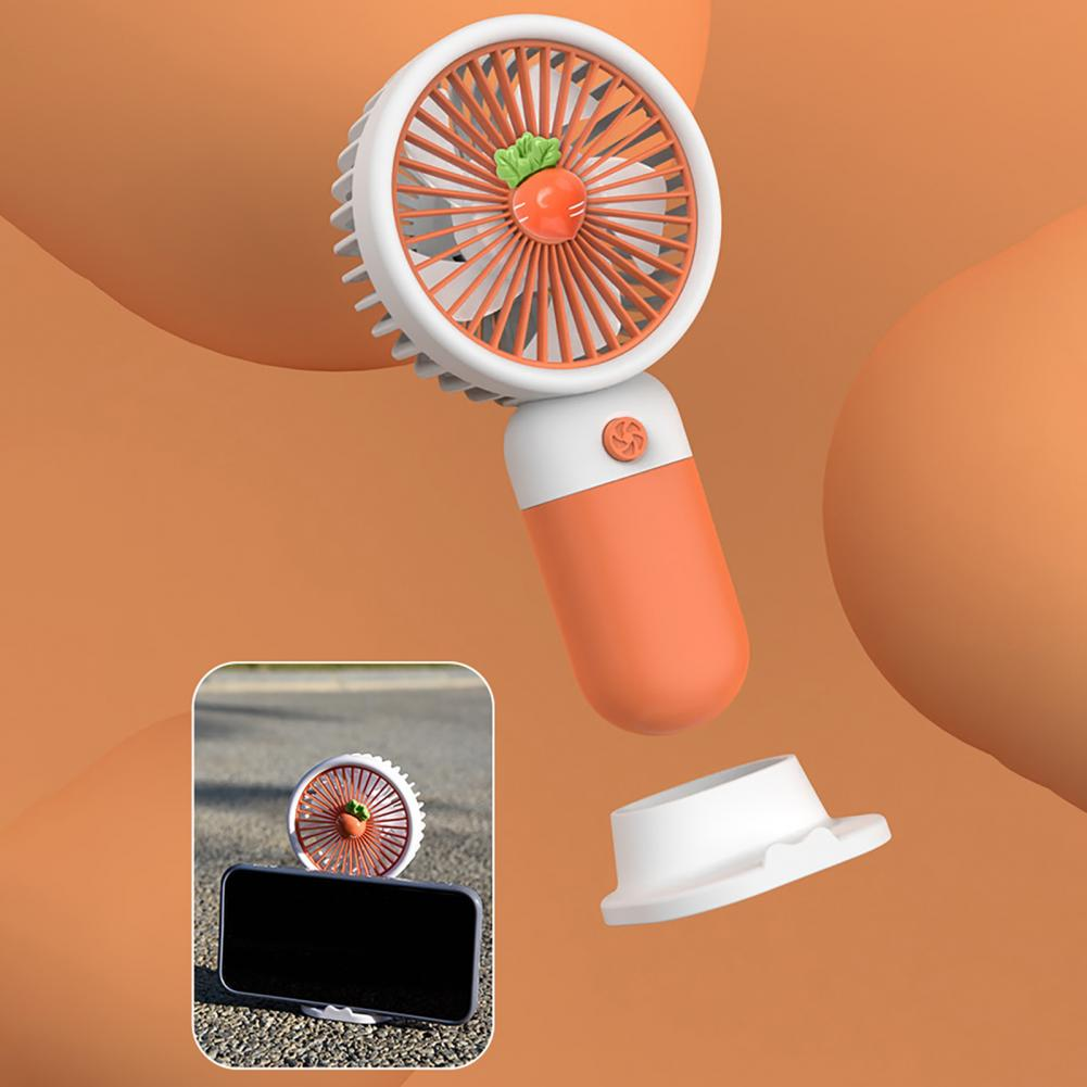 MTech Tragbarer Handventilator – Starker Wind, Geräuschlos, Wiederaufladbarer Mini-Ventilator mit Basis | Brehn