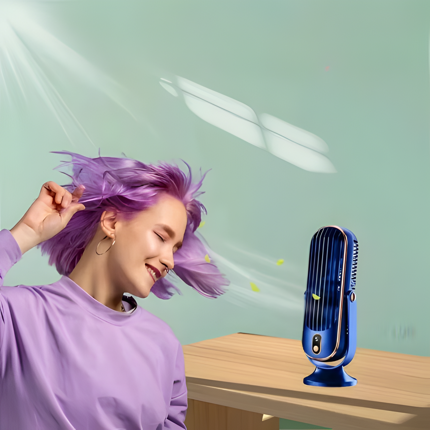Kompakter Hochleistungs Tragbarer Schreibtischventilator - USB Aufladbar | Brehn