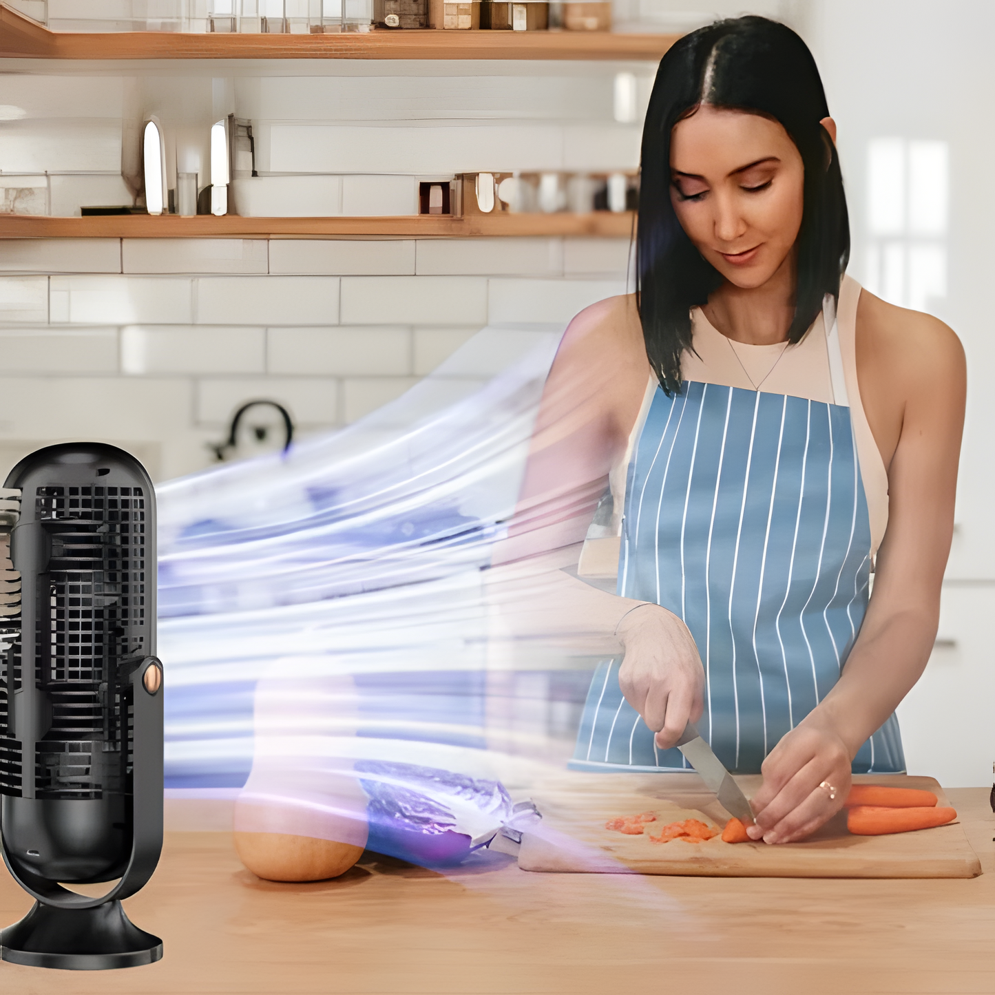 Kompakter Hochleistungs Tragbarer Schreibtischventilator - USB Aufladbar | Brehn