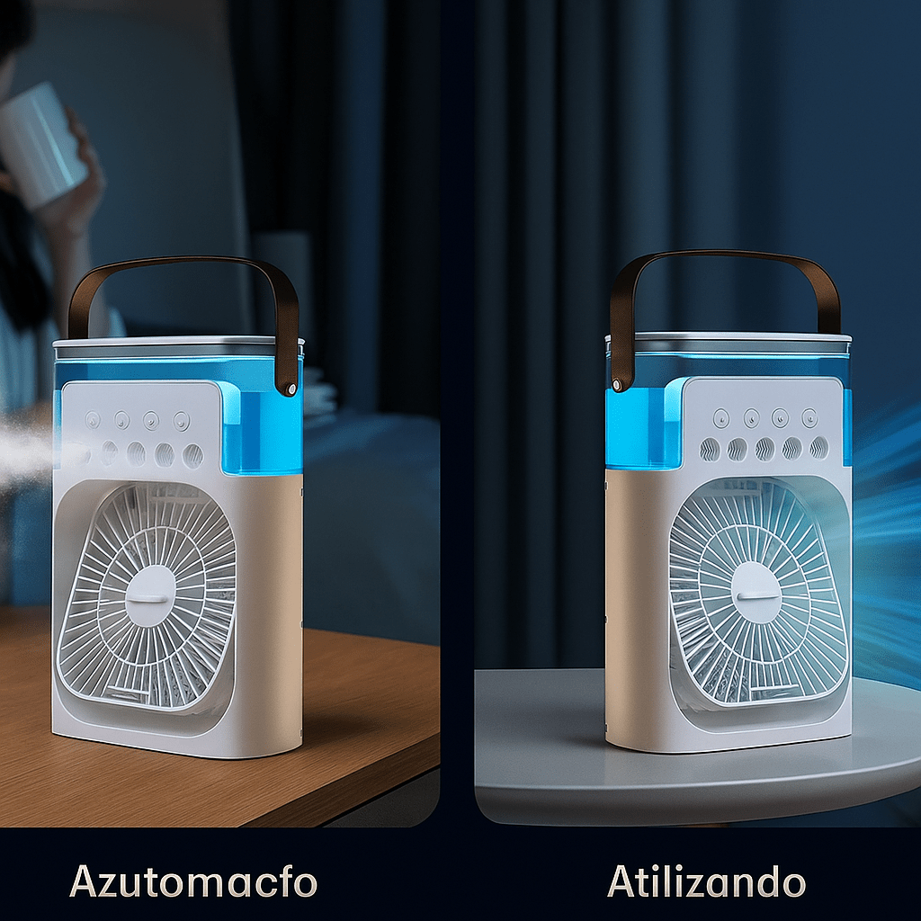 Tragbarer leiser 3-in-1 LED Kühlventilator | Brehn