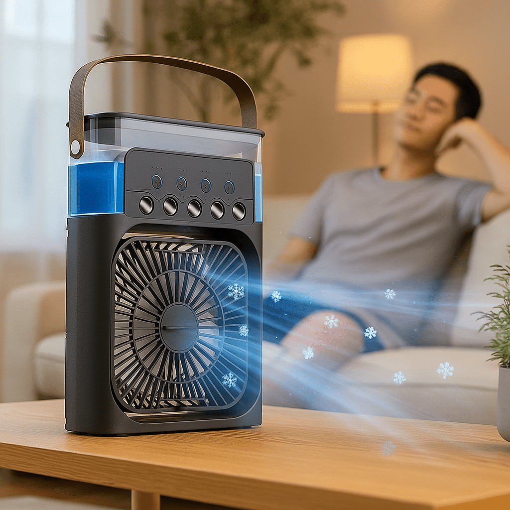 Tragbarer leiser 3-in-1 LED Kühlventilator | Brehn