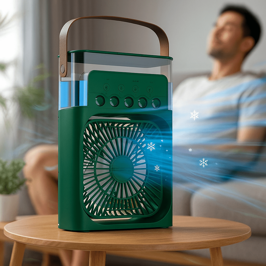 Tragbarer leiser 3-in-1 LED Kühlventilator | Brehn