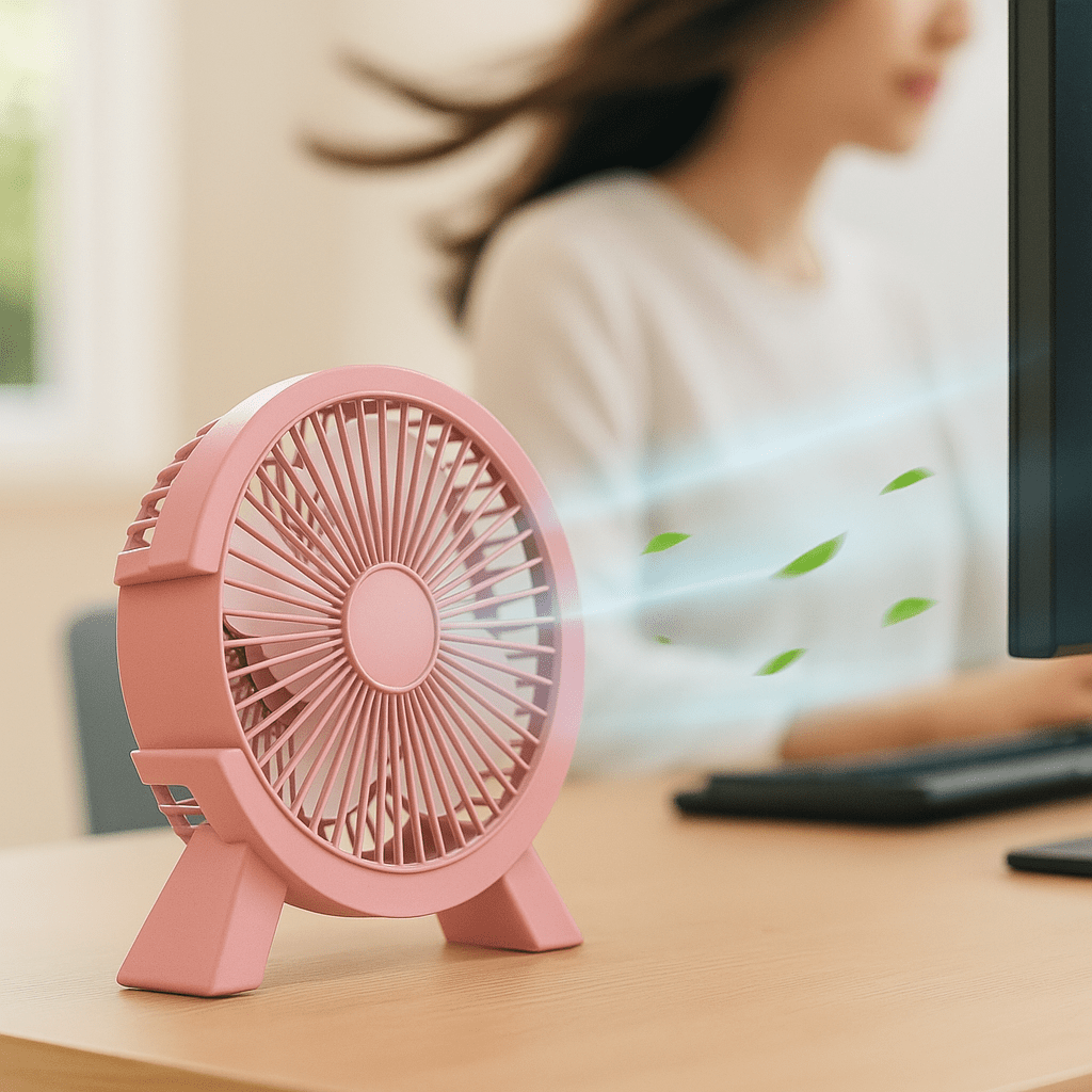 Mini Elektrisch Tragbarer Wiederaufladbarer und Lautloser Ventilator | Brehn