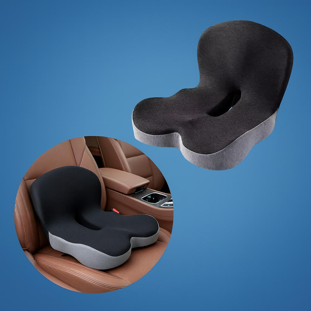Lenden- & Steißbeinschmerzlinderung – Memory Foam Rutschfeste Unterstützung – Büro Auto Zuhause Nutzung Brehn