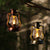 Vintage Stil Solar LED Hurrikan Laterne Mit Glaschimney Und Metallgriff Brehn