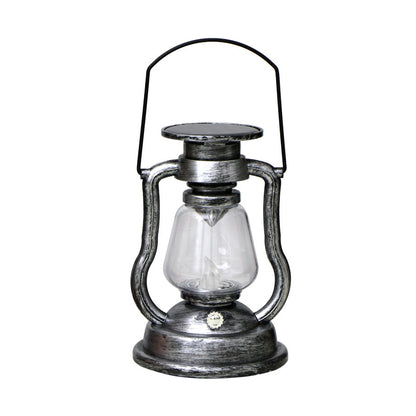 Vintage Stil Solar LED Hurrikan Laterne Mit Glaschimney Und Metallgriff Brehn