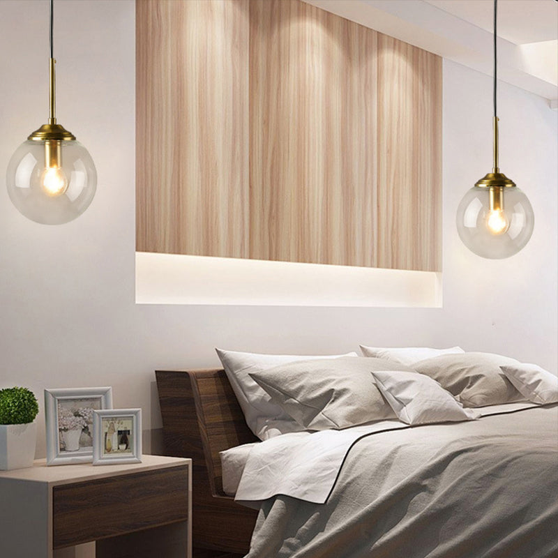 Globe Glas Wandmontage Lichtarmatur Zeitgenössisch 1 Kopf Gold Wandbeleuchtung für Schlafzimmer | Brehn