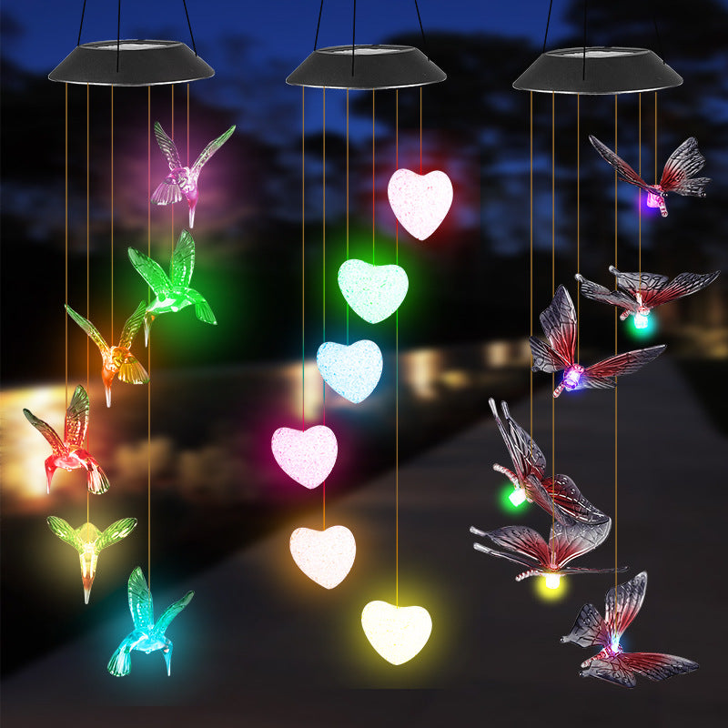 LED Solar Schmetterling Windspiel Garten Hängelampe Brehn