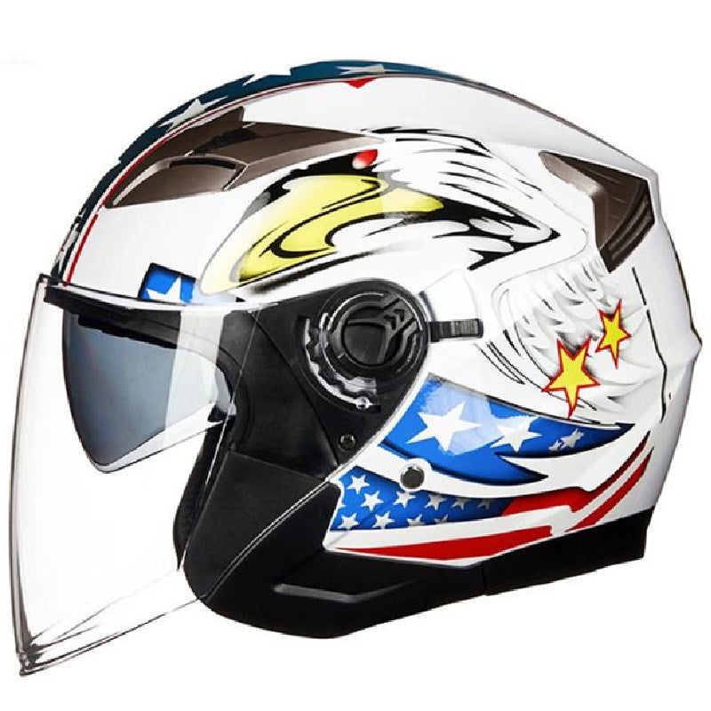 Vollschalen-Motorradhelm mit integriertem Visier Brehn