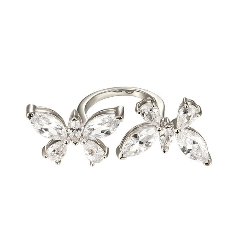 Elegante von Schmetterlingen inspirierte verstellbare Ring Brehn