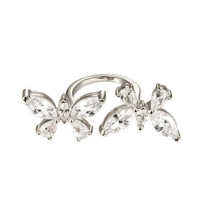 Elegante von Schmetterlingen inspirierte verstellbare Ring Brehn