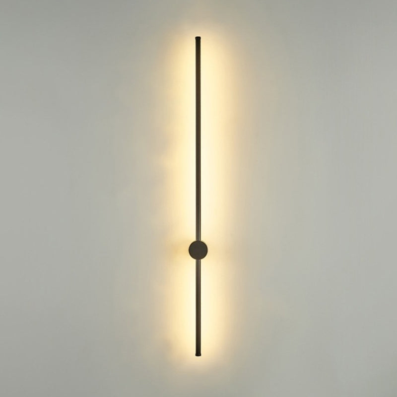 Schlanke Röhrenförmige Wandlampe Moderne Metall Wohnzimmer LED Wandleuchte | Brehn