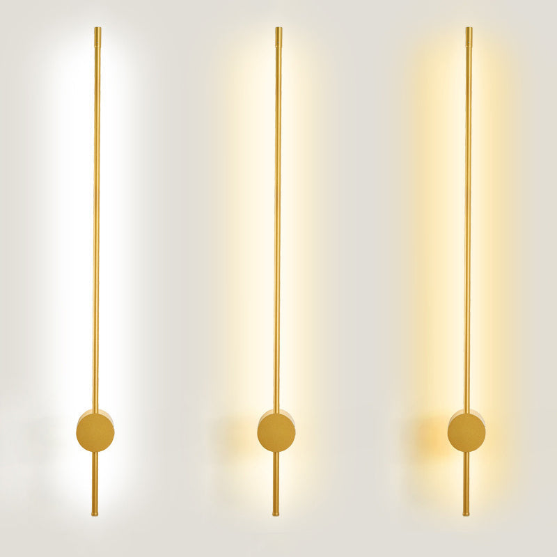 Schlanke Röhrenförmige Wandlampe Moderne Metall Wohnzimmer LED Wandleuchte | Brehn