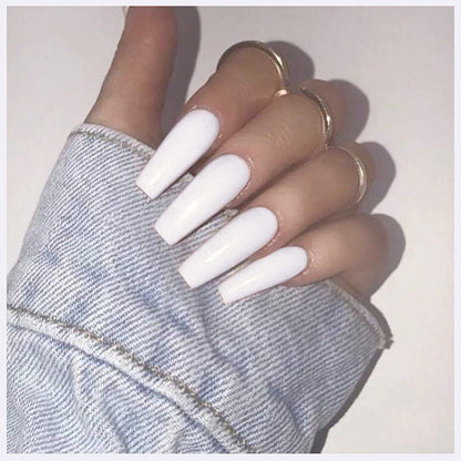 Glänzendes Langes Coffin Press-On Nails Set